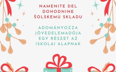 Namenite del dohodnine Šolskemu skladu/Adományozza jövedelemadóját az Iskolai alapnak